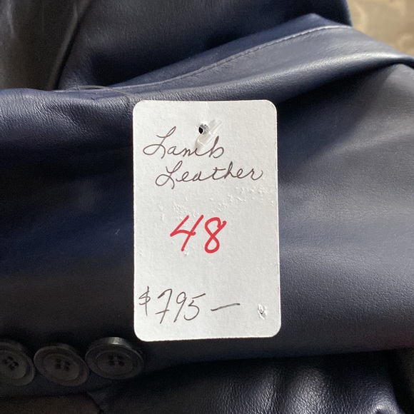 NWT blue Lambs leather jacket by Leather Renditions by Sandi soft BEAUTIFUL! - Picture 3 of 4